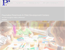 Tablet Screenshot of playmateschildcare.com